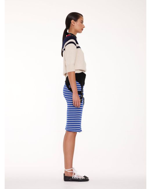 La Fetiche Blue Ady 3/4 Sleeve Sweater