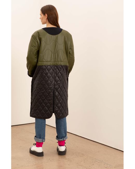 La Fetiche Blue Goude Padded Coat Liner