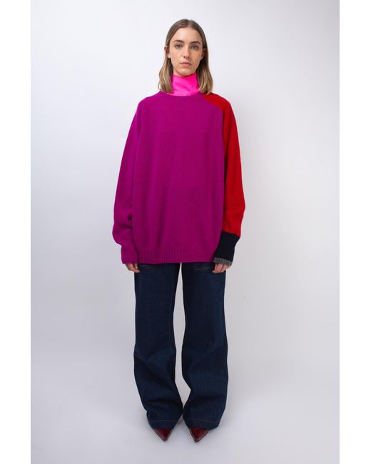 La Fetiche Pink Percy Oversized Lambswool Sweater
