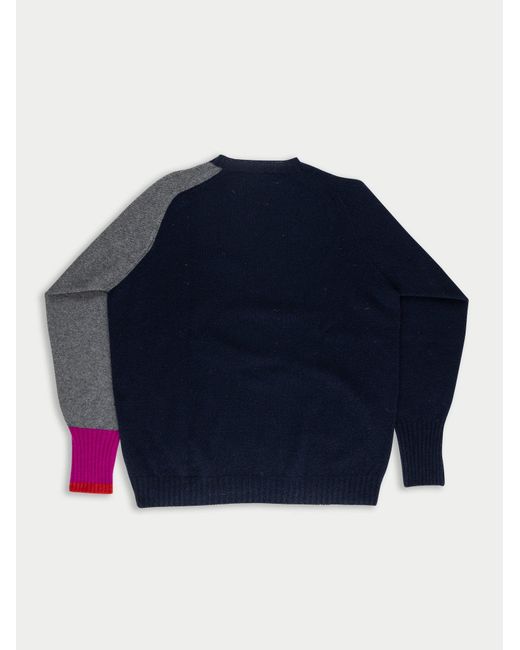 La Fetiche Blue Percy Oversized Lambswool Sweater