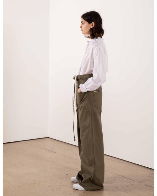 La Fetiche White Jane Light Cotton Twill Blouse With French Broderie Anglaise Collar And Cuff, Front Pintuck Details