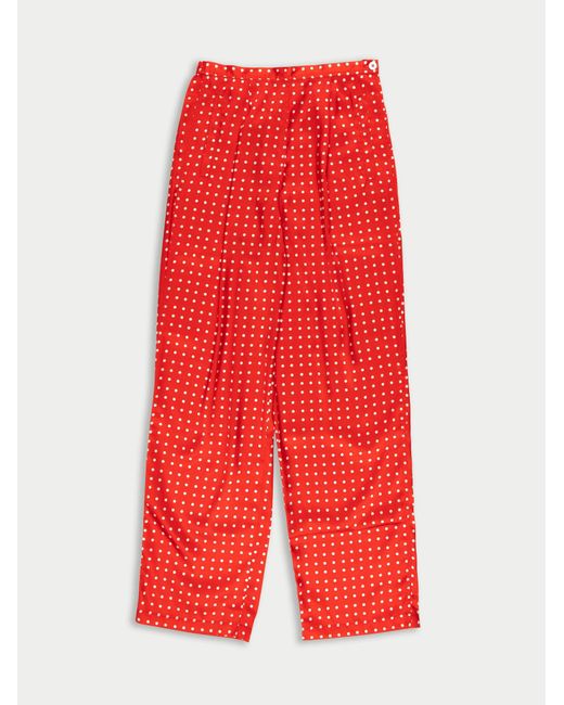 La Fetiche Red Nana Spotty Pyjama Style Trousers