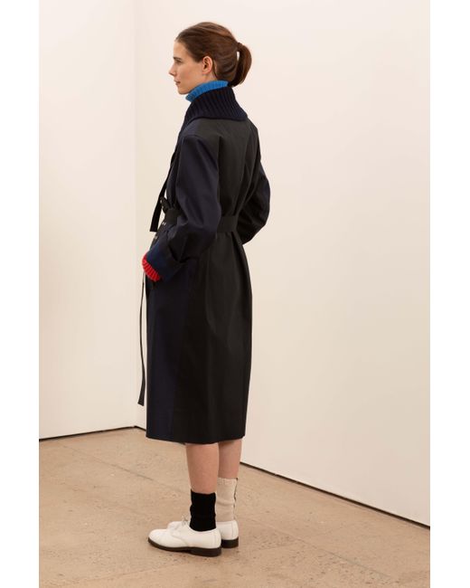 La Fetiche Blue Lauren Traditional Waterproof Trench Coat