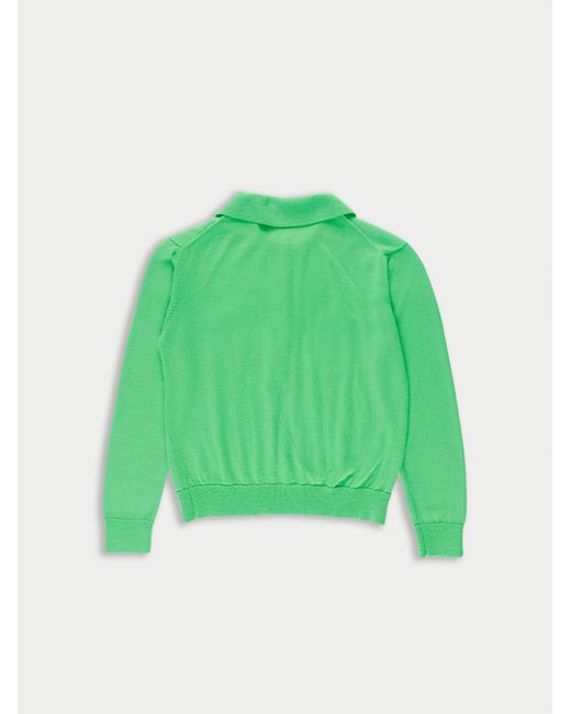 La Fetiche Green Sammy Fine Weight Polo Top
