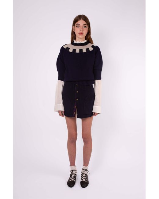 La Fetiche Blue Otti Fairisle Shetland Sweater