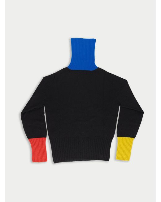 La Fetiche Blue Rudi Traditional Seam-Free Polo Sweater