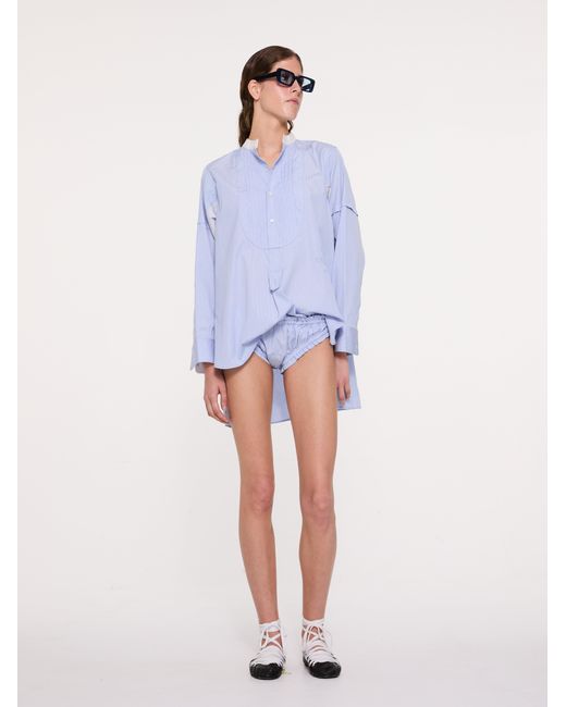 La Fetiche Blue Lou Traditional Striped Overshirt