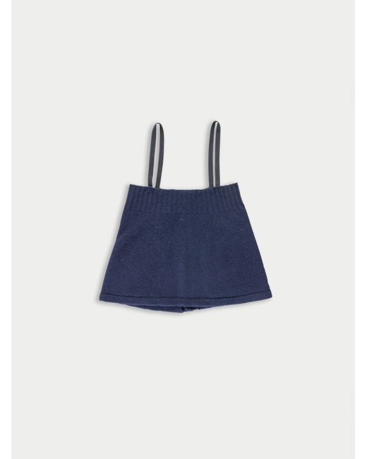 La Fetiche Blue Yuki Knitted Camisole Top