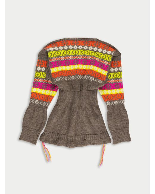 La Fetiche Multicolor Nikita Fairisle Knitted Mini Dress