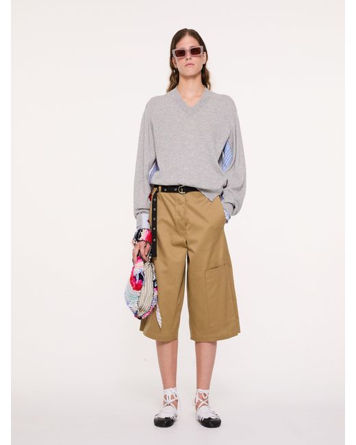 La Fetiche Gray Robbie Menswear V-Neck Sweater