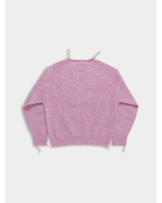 La Fetiche Pink Amy Embellished Crew Neck Sweater