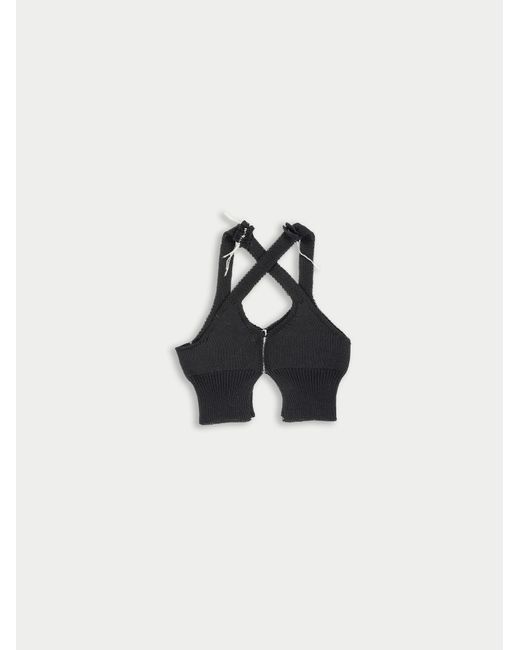 La Fetiche White Mae Knitted Bralette Top