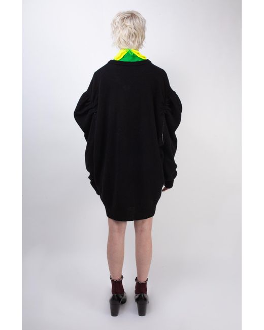 La Fetiche Blue Victor Oversized V-Neck Sweater
