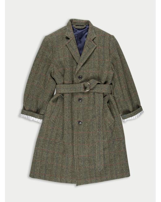 La Fetiche Green Jean Paul Oversized Tweed Overcoat
