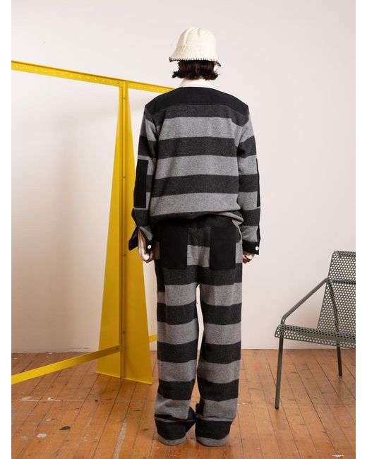 La Fetiche Gray Truman Oversized Rugby Shirt