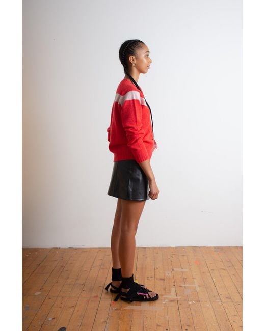 La Fetiche Red Nancy Lamswool Cardigan