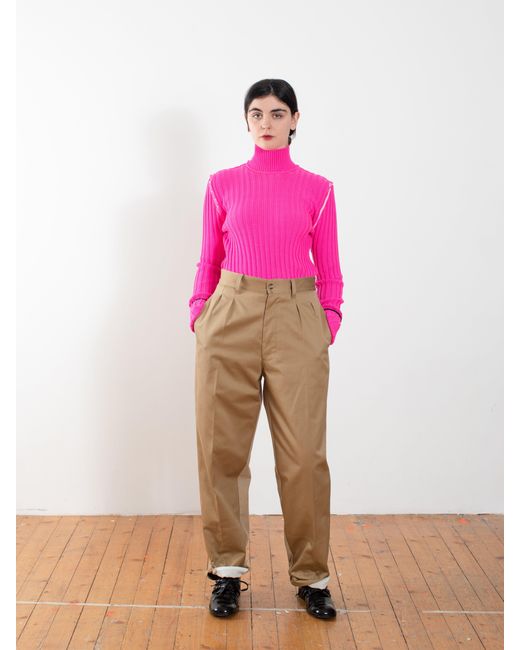 La Fetiche Pink Polly Skinny Ribbed Sweater