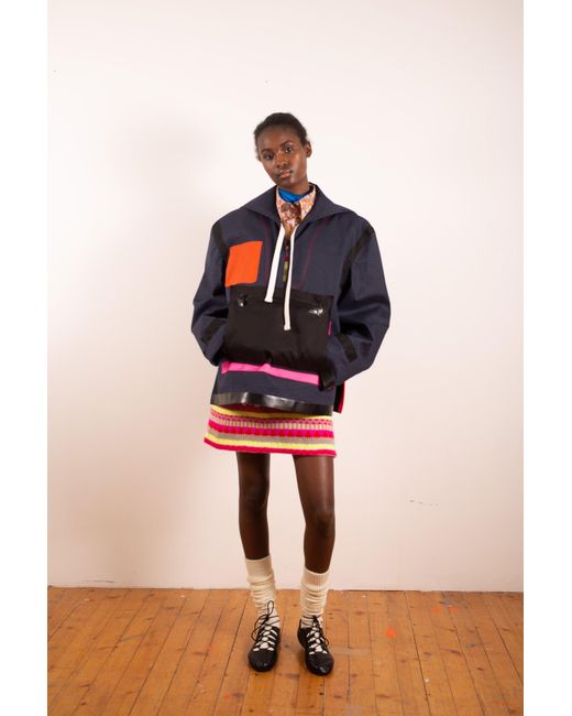 La Fetiche Blue Petra Reversible Sailor Style Cagoule