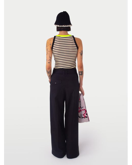 La Fetiche White Romy Striped Vest