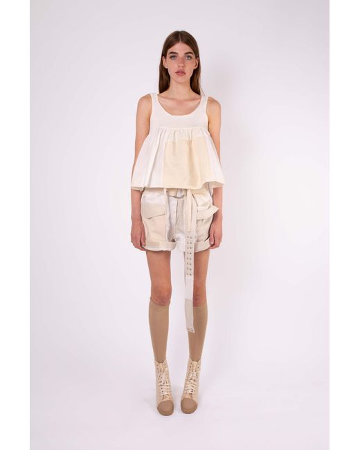 La Fetiche White Honor Upcycled Patchwork Top