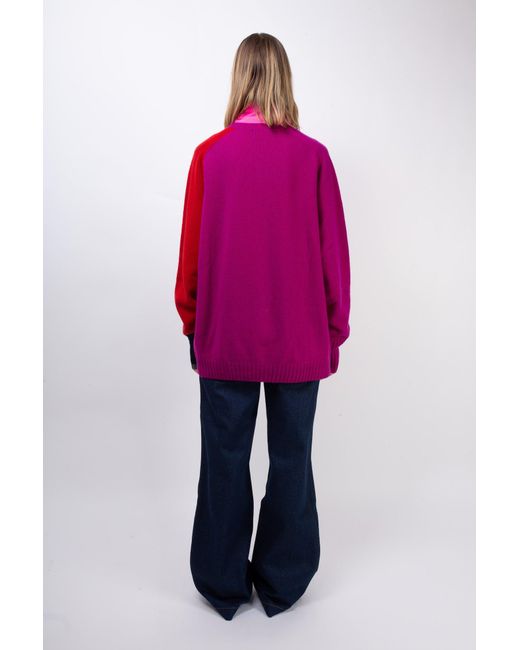 La Fetiche Pink Percy Oversized Lambswool Sweater