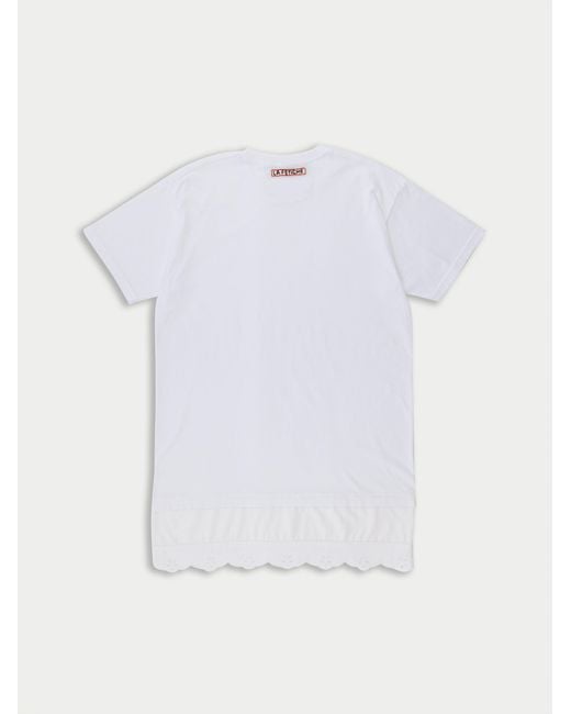 La Fetiche White Flora T-Shirt Dress