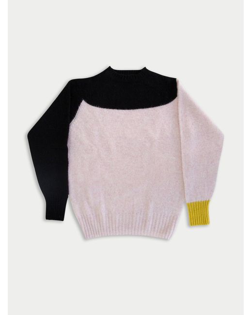 La Fetiche Black Eva Oversized Brushed Sweater