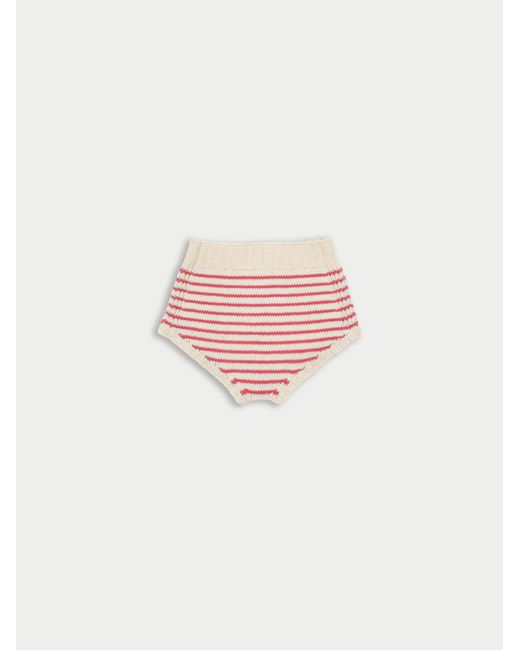 La Fetiche Pink Edie Handknitted Striped Pants