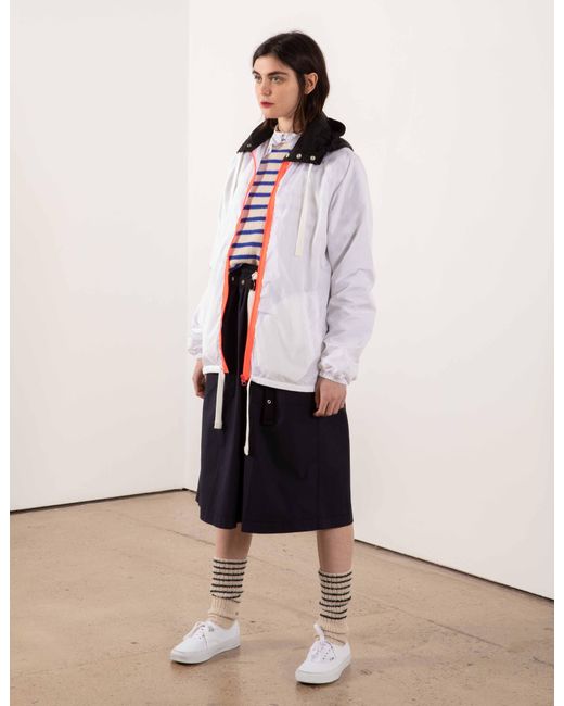 La Fetiche White Lil Nylon Parka