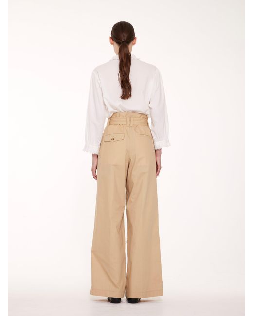 La Fetiche White Jane Cotton Twill Blouse
