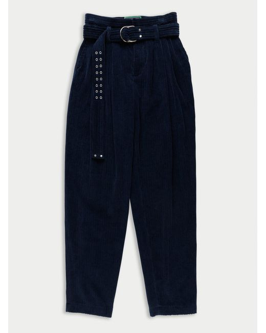 La Fetiche Blue Angela Pleated Trousers