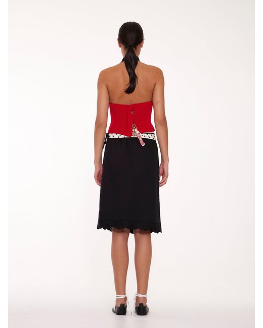 La Fetiche Black Piano Slip Skirt