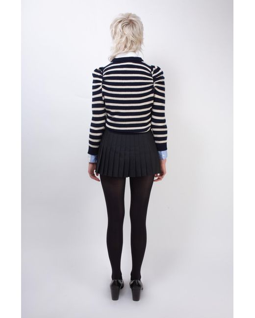 La Fetiche Blue Victoria V-Neck Sweater