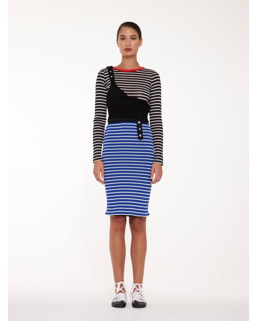 La Fetiche Black Jackie Raye Fine Weight Ribbed Top