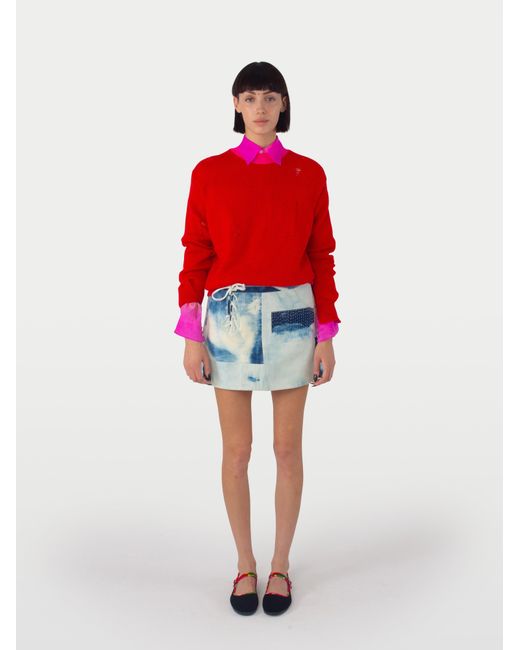 La Fetiche Blue Thelma Denim Mini Skirt