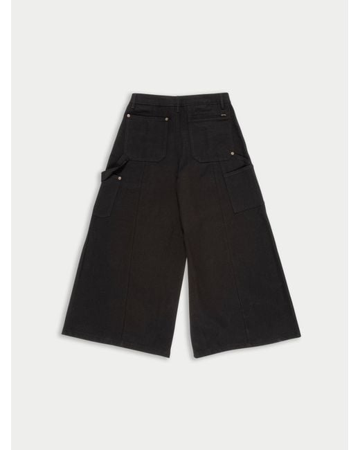La Fetiche Black Honey High Waisted Deep Denim Culottes With Carpenter/Workwear Details