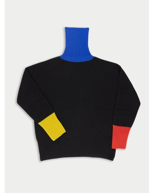 La Fetiche Black Rudi Traditional Seam-Free Polo Sweater