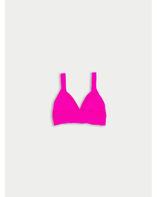 La Fetiche Pink Lucia Handknitted Bralette