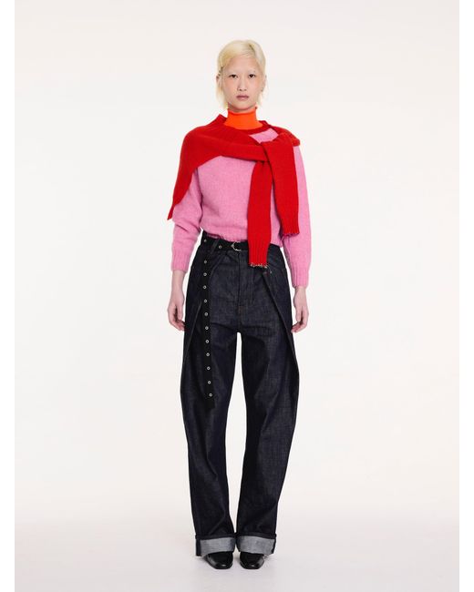 La Fetiche Red Rose Sweater Scarf