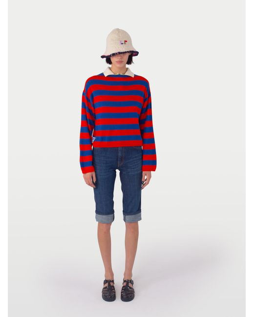 La Fetiche Red Laurent Striped Sweater