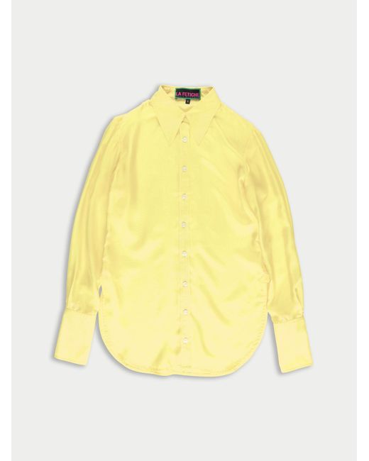 La Fetiche Yellow Tasha Lightweight Silk Shirt
