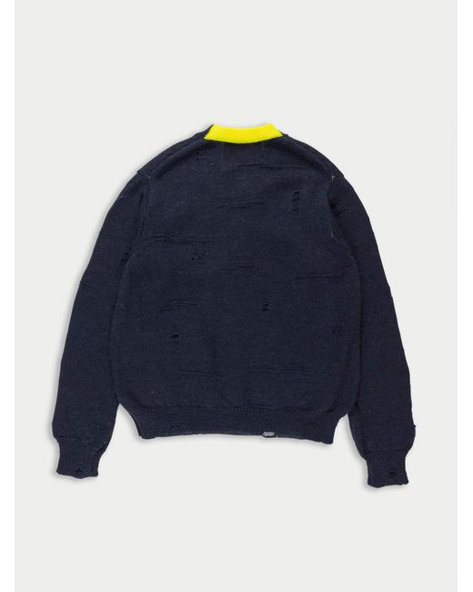 La Fetiche Blue Jojo Mistake Stitch Cardigan