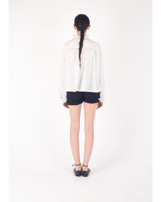 La Fetiche White Ginette Cotton Blouse