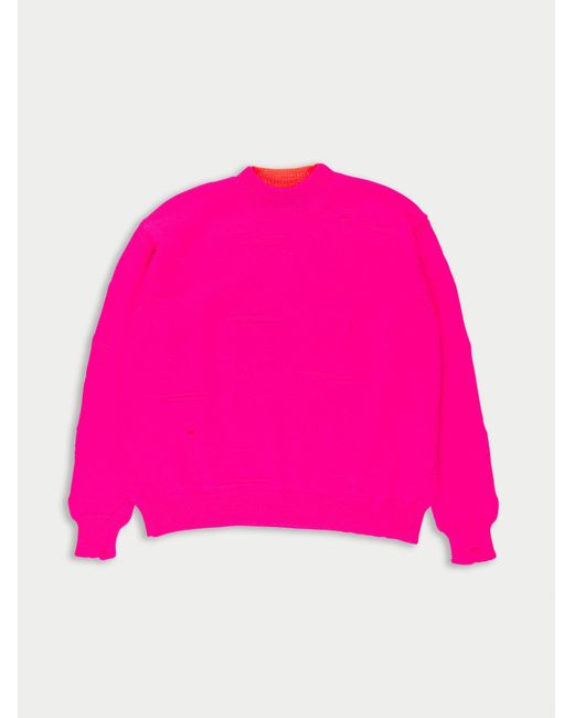 La Fetiche Pink Maeve Crew Neck Sweater
