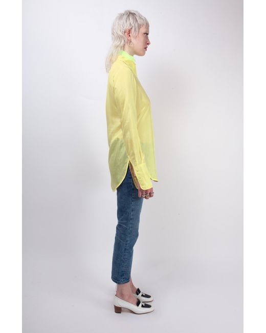 La Fetiche Yellow Tasha Lightweight Silk Shirt