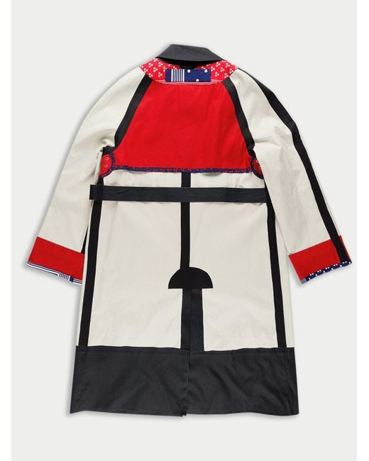 La Fetiche Red Ida Cotton Trench Coat