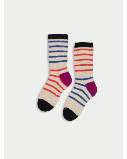 La Fetiche Pink Hockney Hand-Knitted Fisherman's Socks