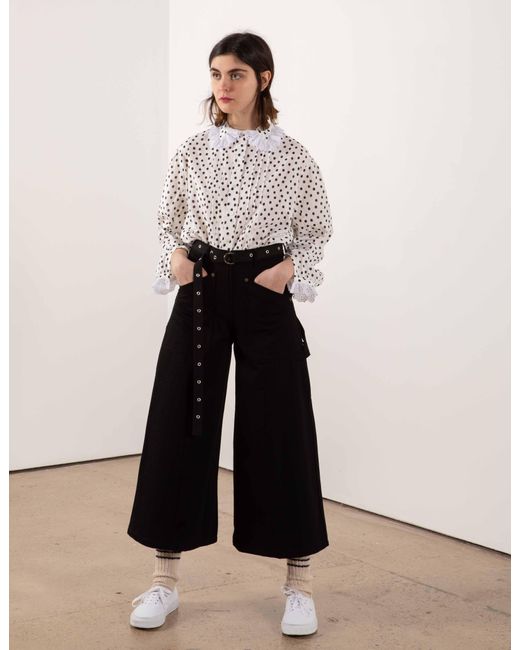 La Fetiche White Jane Light Twill Cotton Blouse