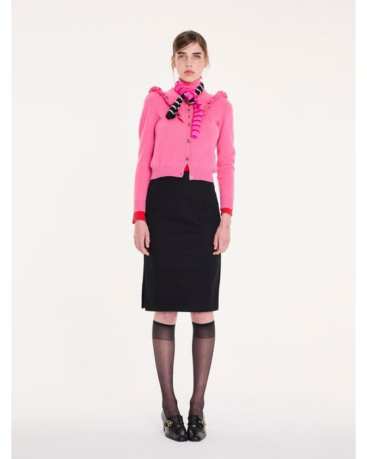 La Fetiche Pink Vali Fine Weight Cardigan