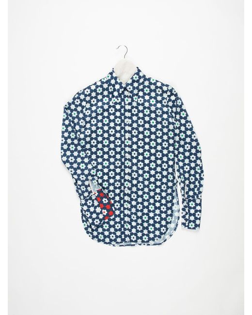 La Fetiche Blue Tasha Daisy Print Shirt